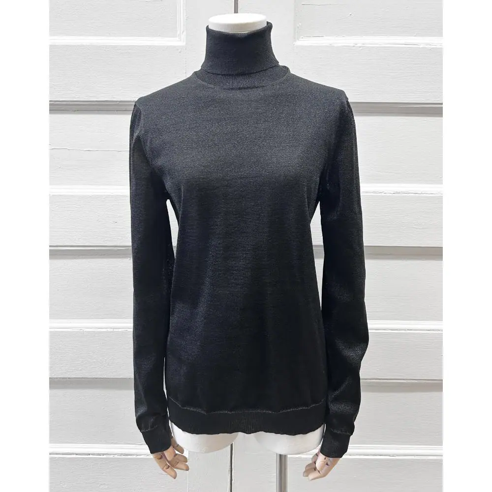 Louis Vuitton black sparkle knit turtle neck ~ Size 6/8