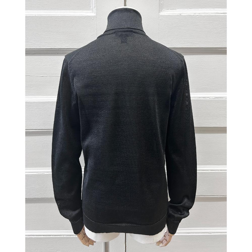 Louis Vuitton black sparkle knit turtle neck ~ Size 6/8