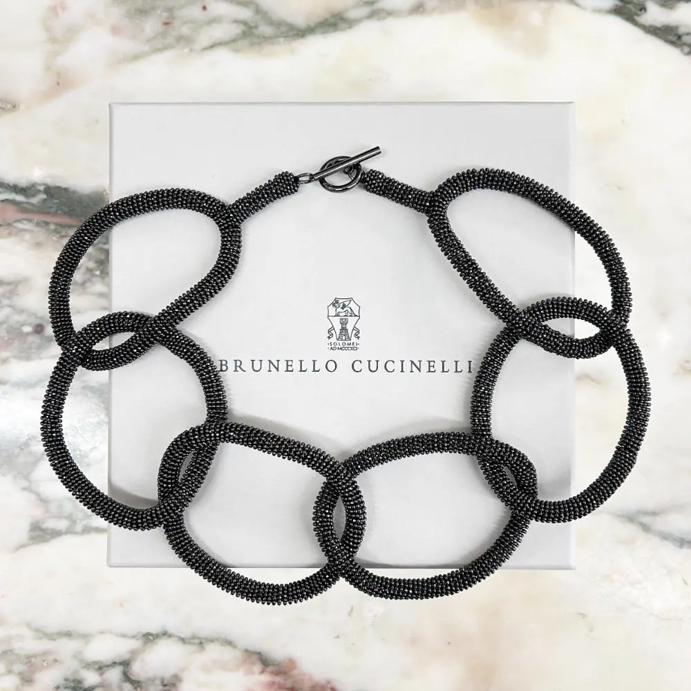 Brunello Cucinelli Monili beaded chain link necklace