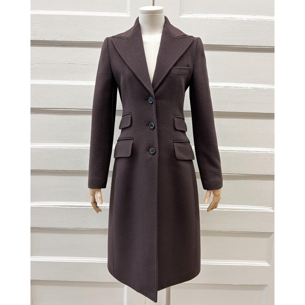 Dolce & Gabbana brown cashmere 3/4 length coat ~ Size 2/4