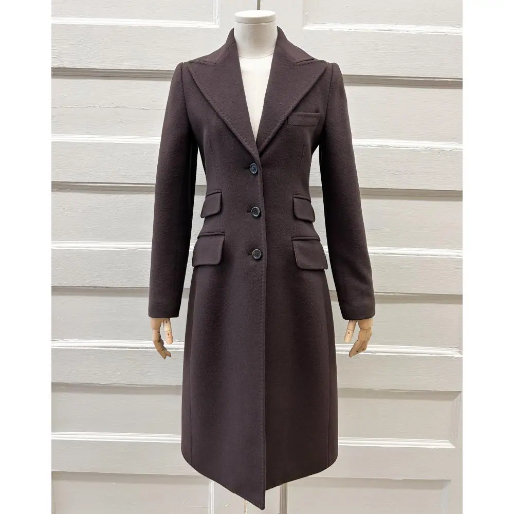 Dolce & Gabbana brown cashmere 3/4 length coat ~ Size 2/4