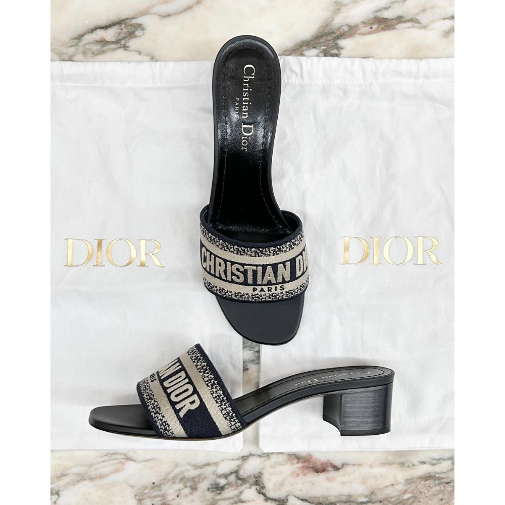 Dior Dway heeled slides ~ Size 7.5