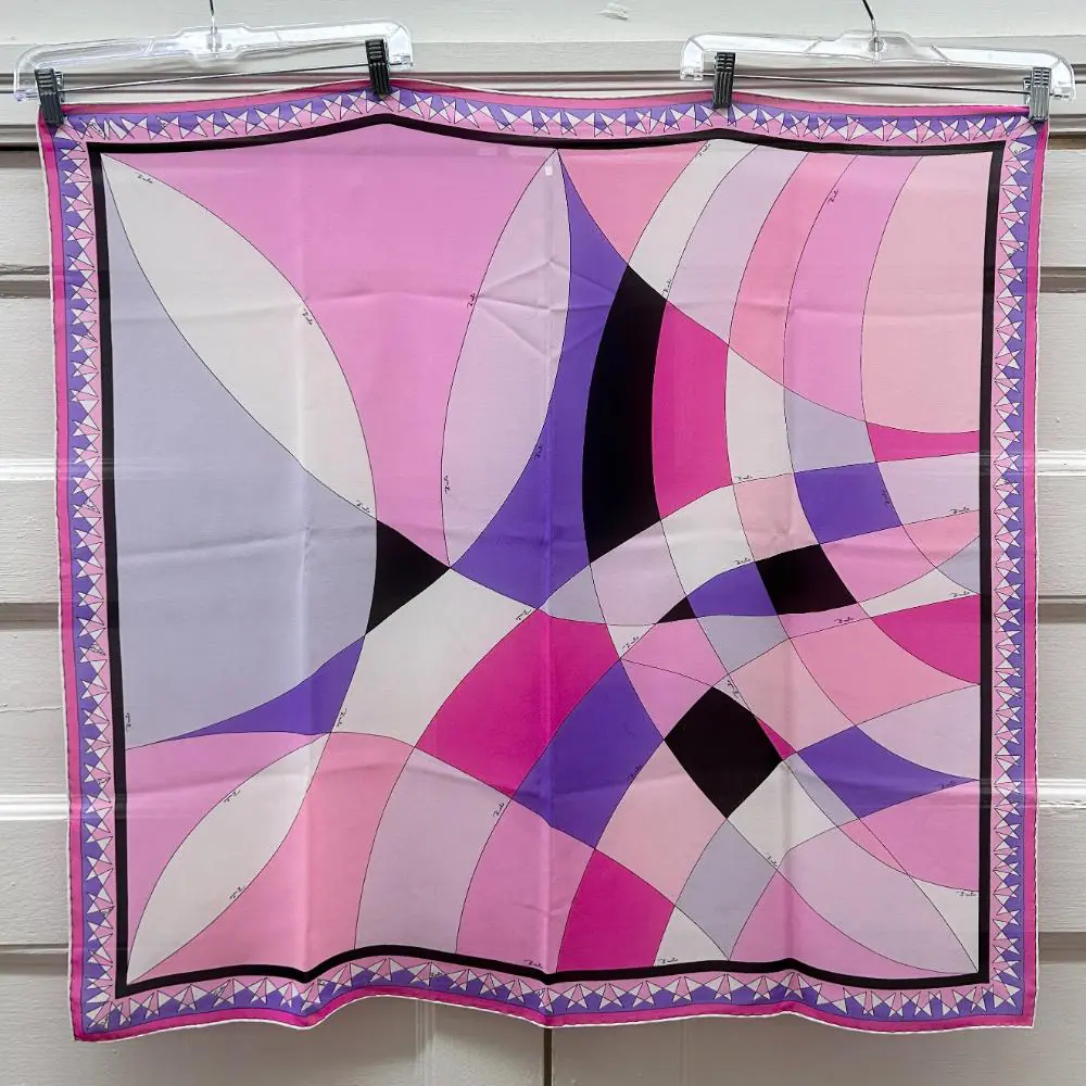 Pucci vintage silk chiffon scarf in pinks & purples