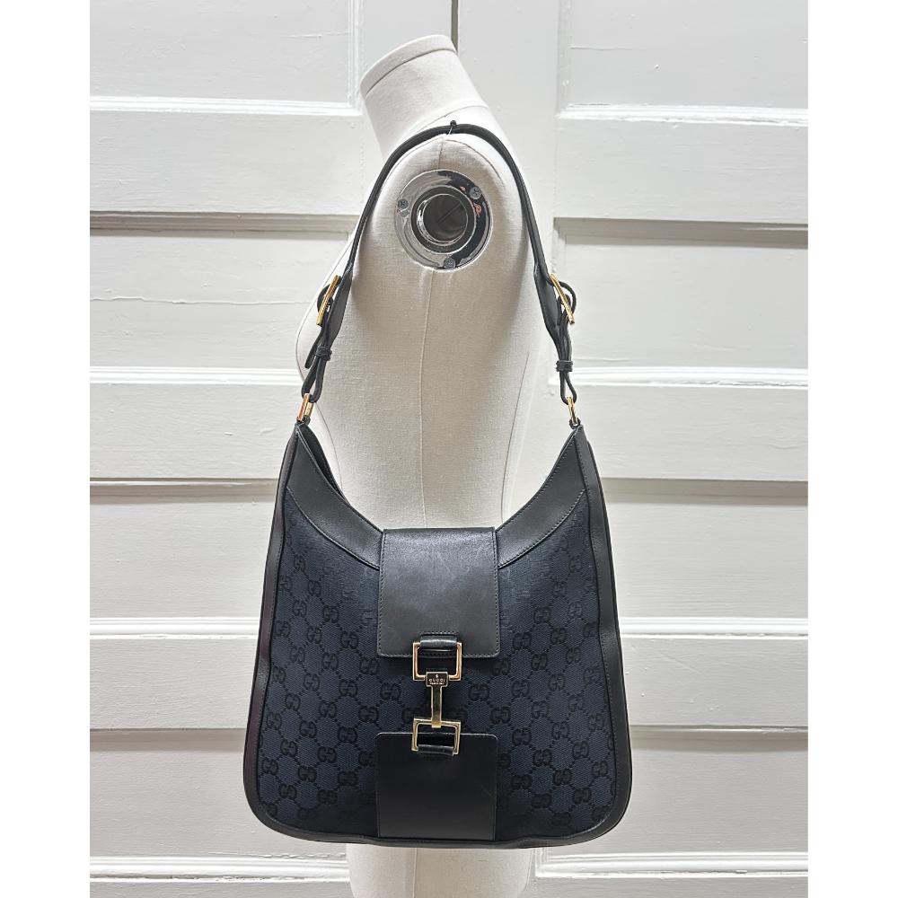 Gucci black canvas Jackie bag