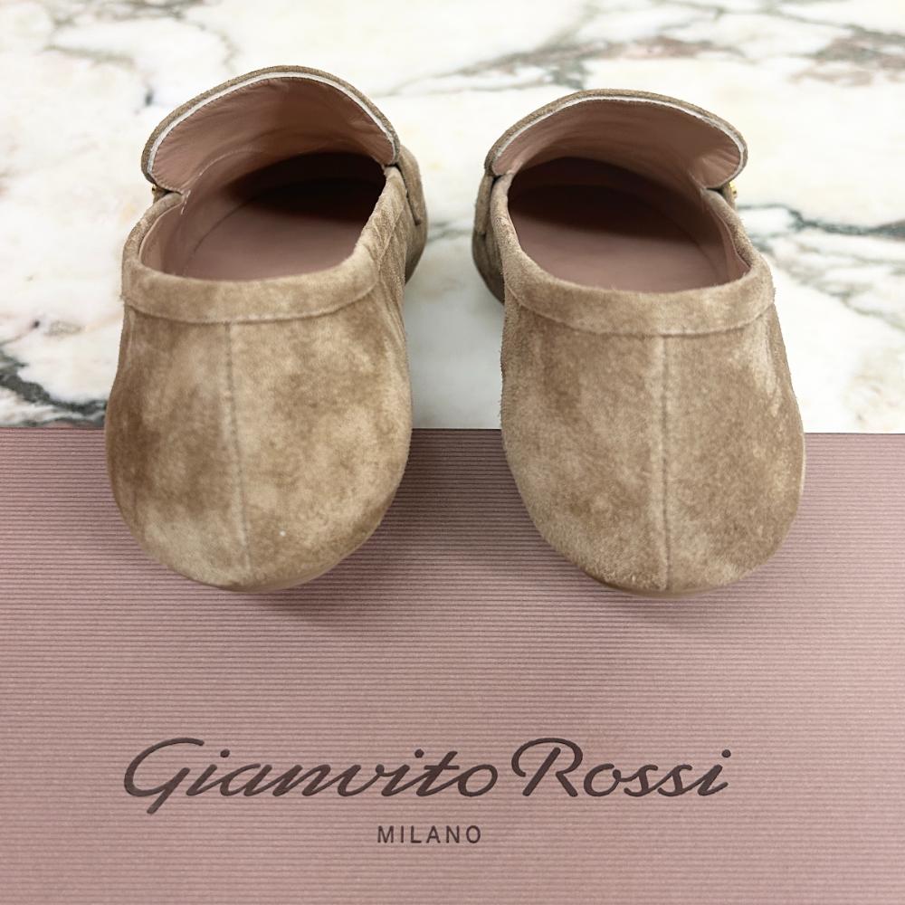 Gianvito Rossi Giorgia camel suede loafers ~ Size 9.5
