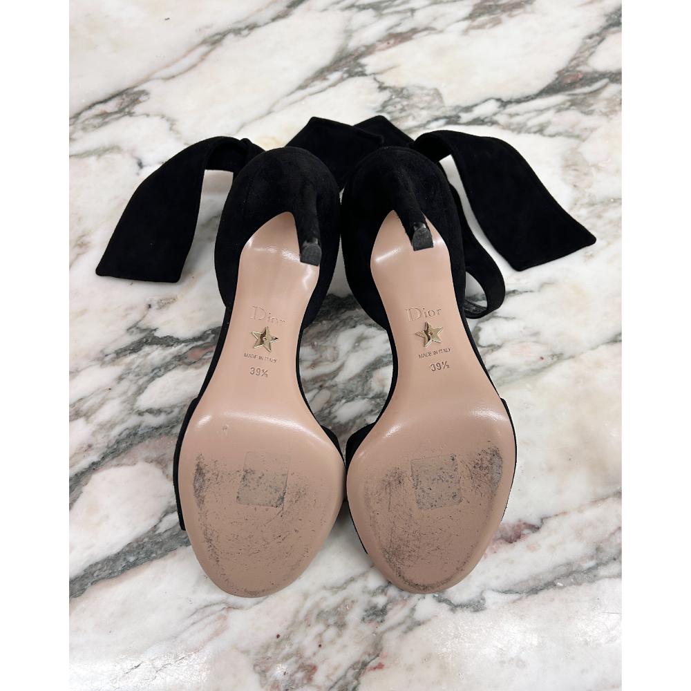 Dior La Belle D black suede heel ~ Size 9.5