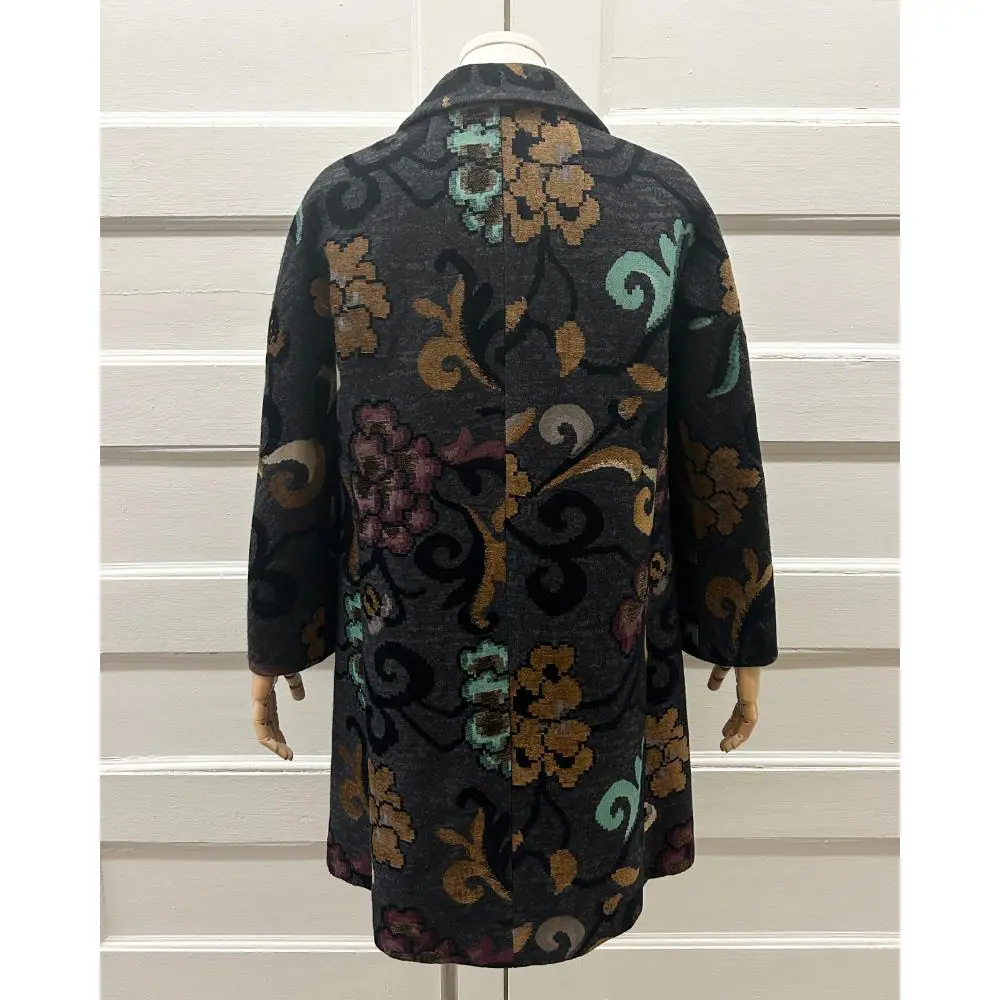 Etro cotton & wool floral coat ~ Size 8