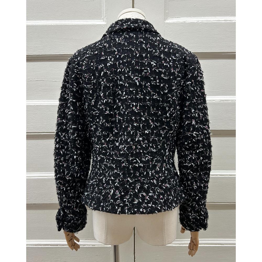 Chanel 2006 black Lesage tweed jacket ~ Size 12