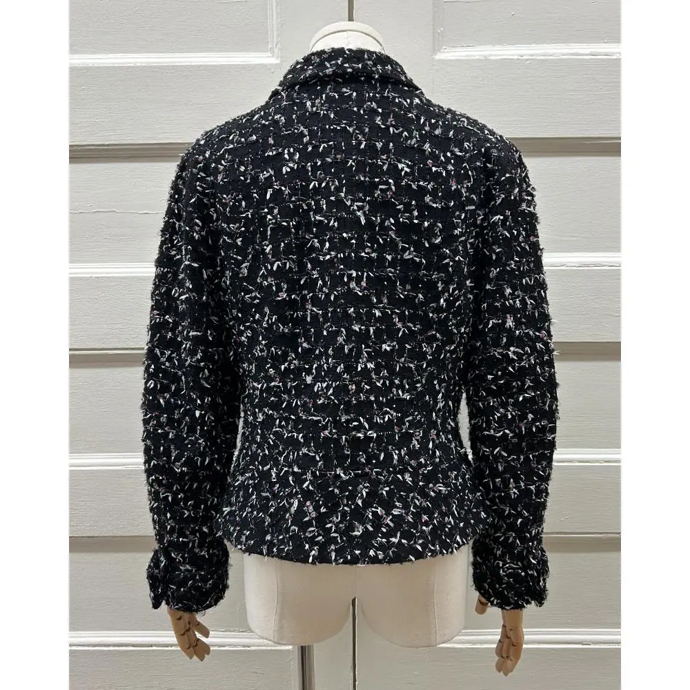 Chanel 2006 black Lesage tweed jacket ~ Size 12