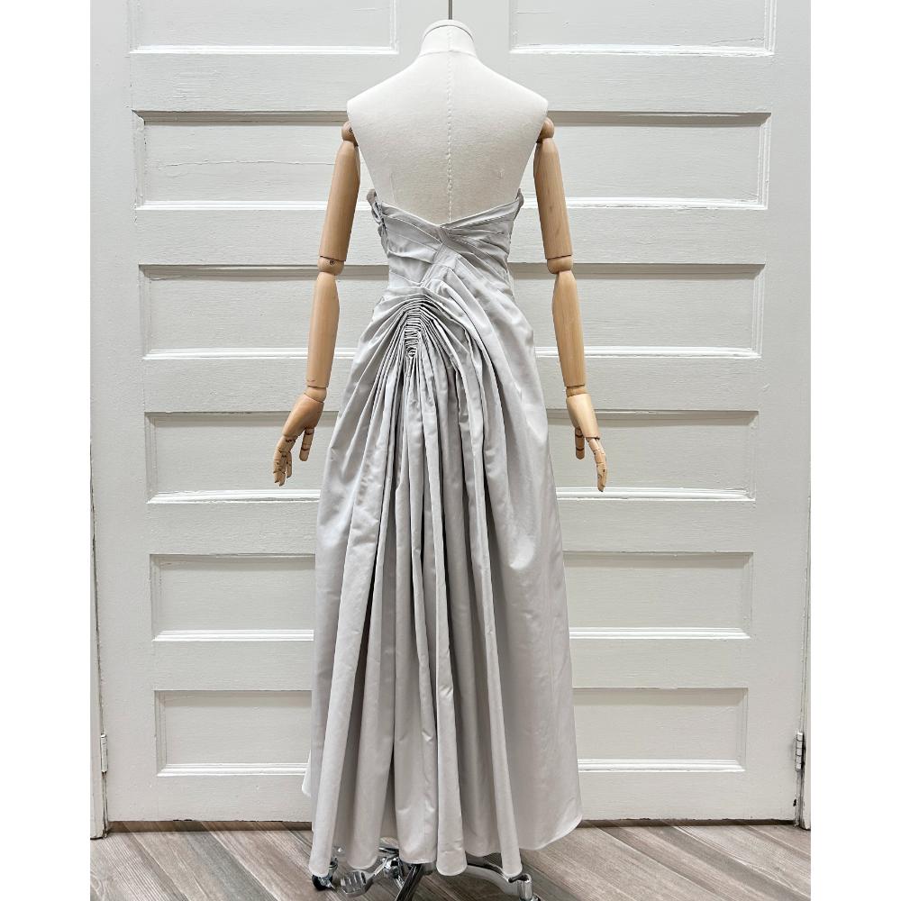 Dior 2007 grey beaded ruched gown ~ Size 00