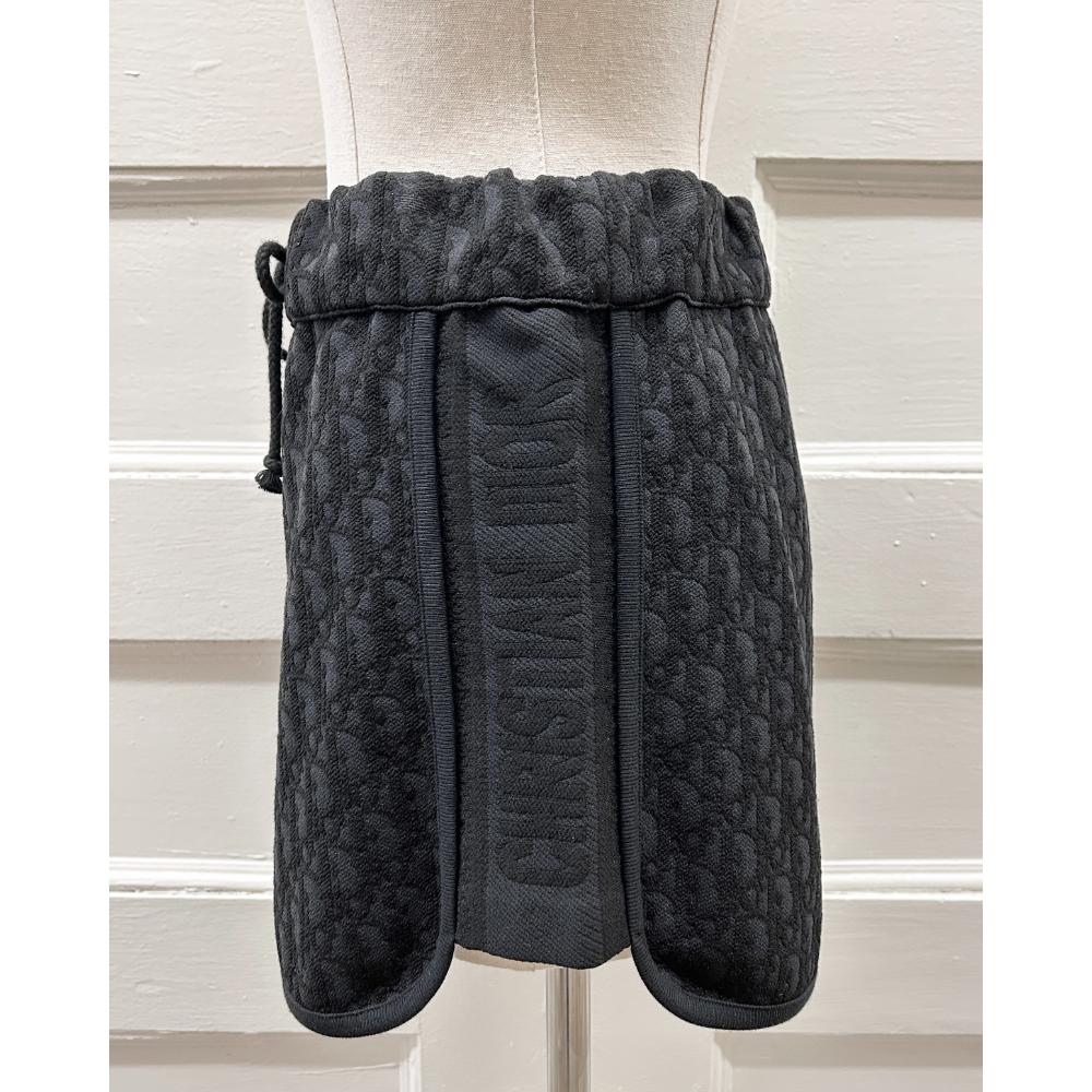 Dior black oblique terrycloth shorts ~ Size S