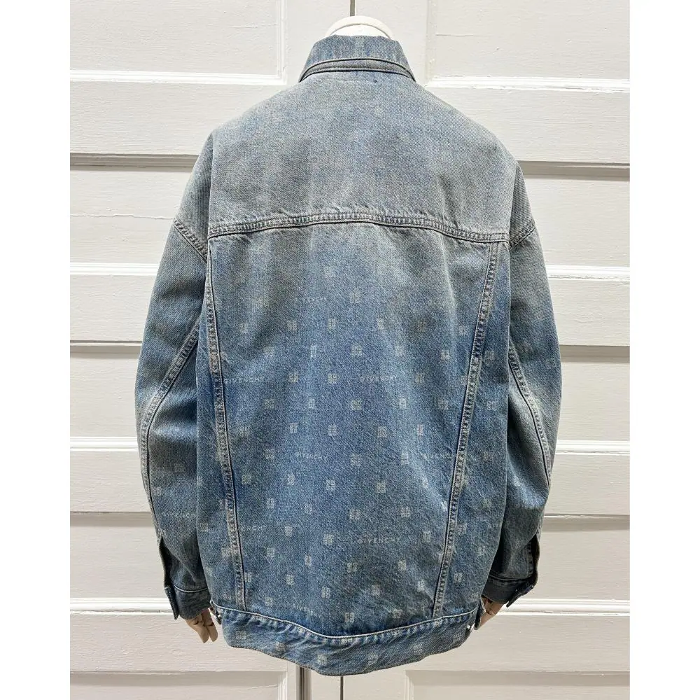Givenchy logo jean jacket ~ Fits sizes 4-10