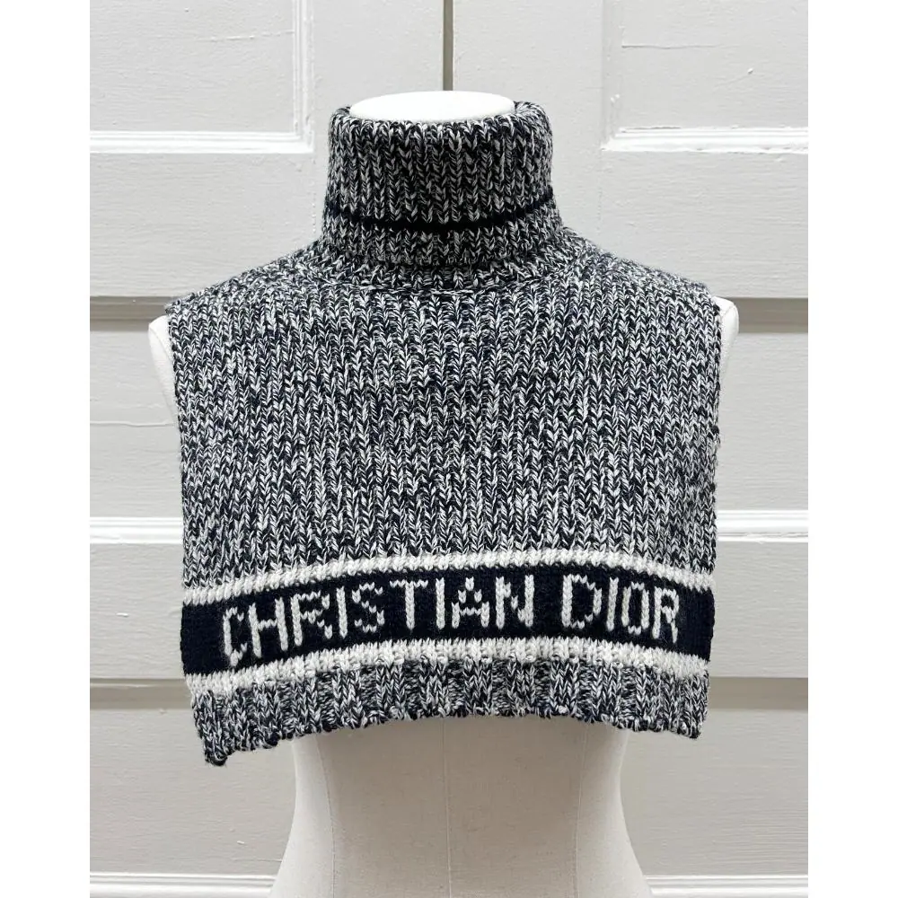 Dior wool & cashmere knit logo dickey