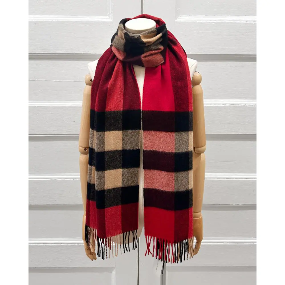 Burberry Mega Check cashmere scarf