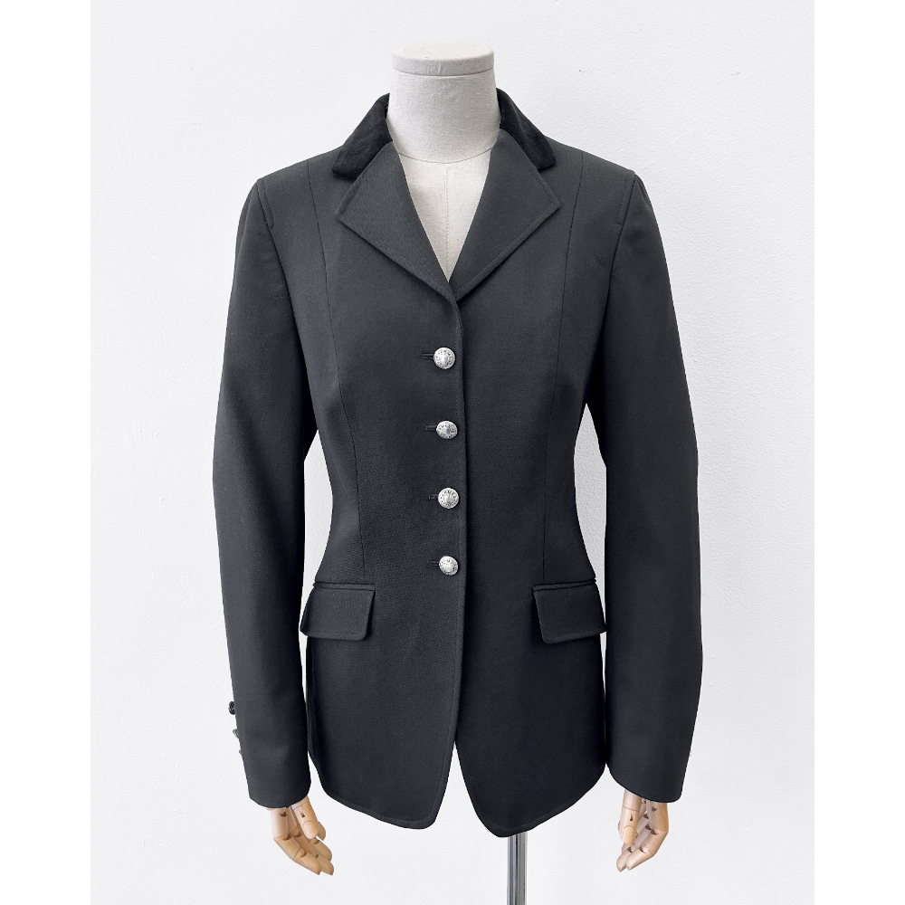 Hermès black wool equestrian style blazer ~ Size 8/10