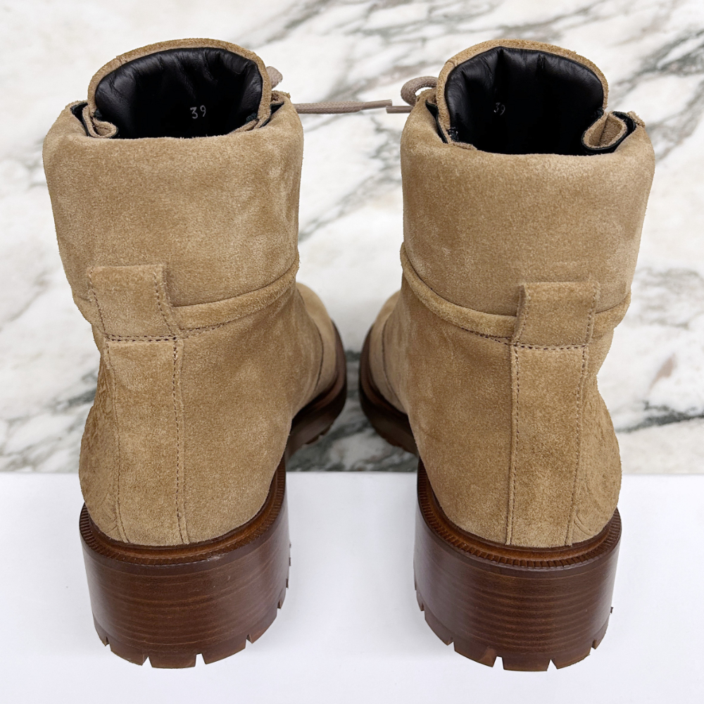 Balmain tan suede Ranger Army boots ~ Size 9