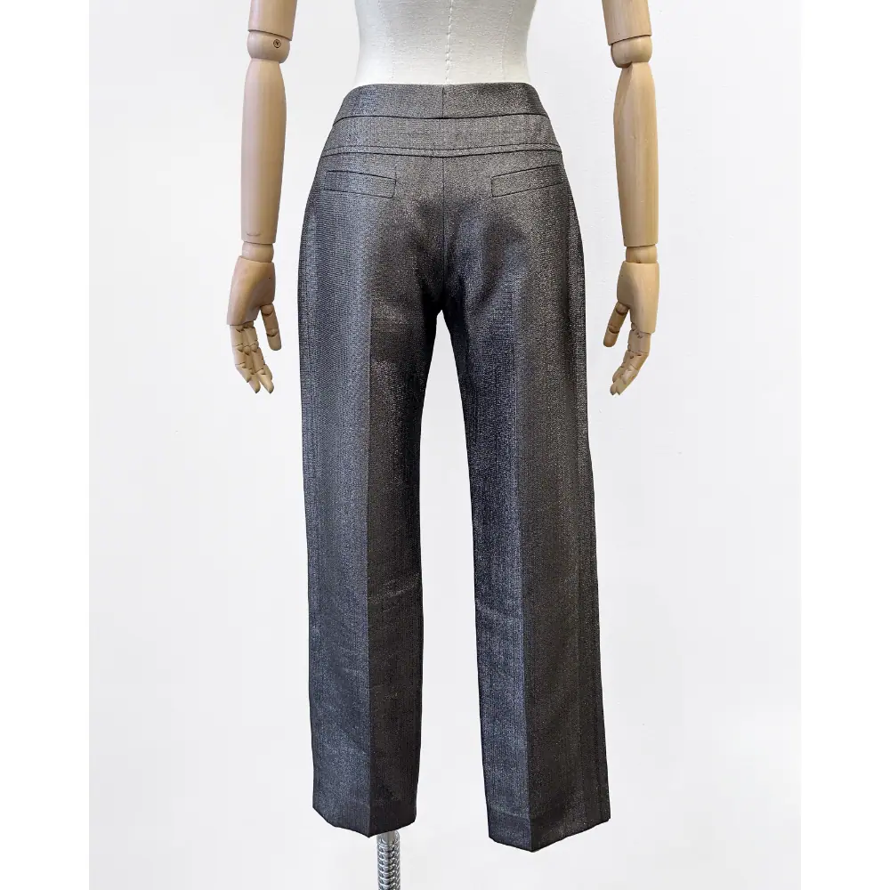 Chloé metallic straight leg pants ~ Size 4