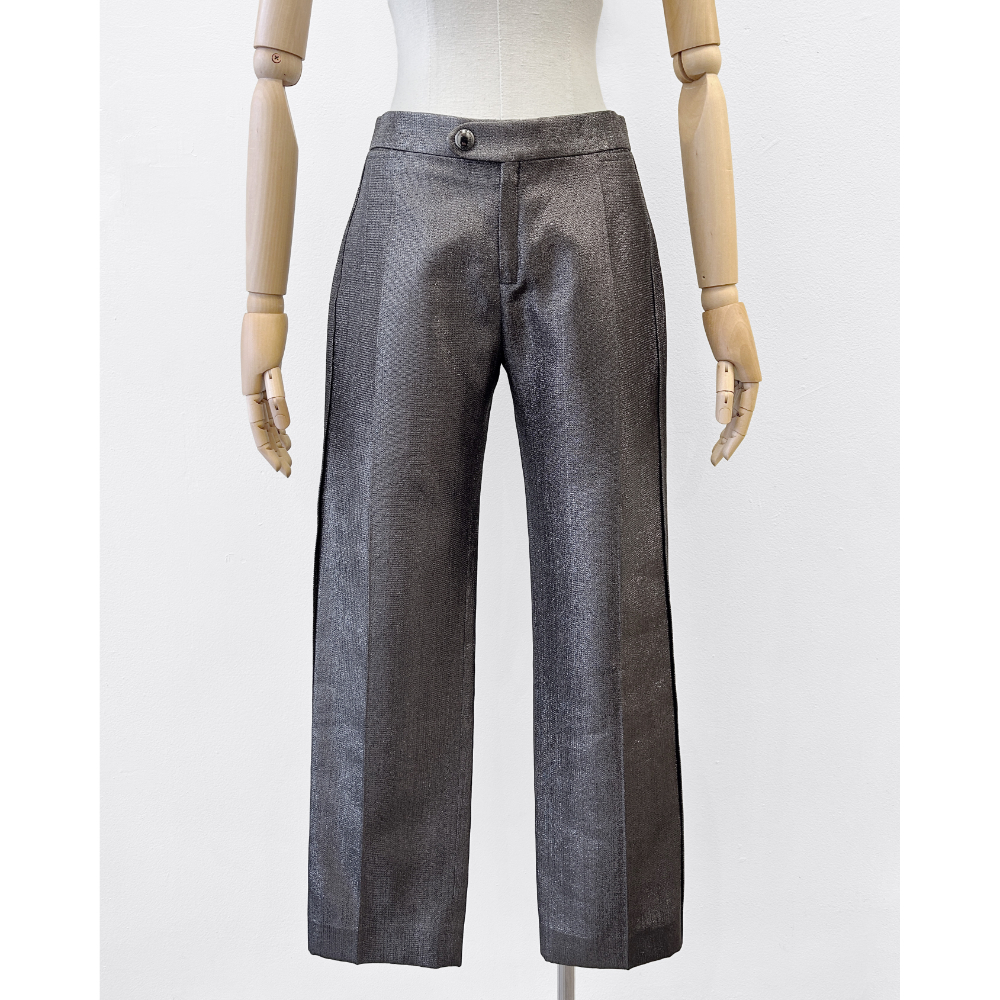 Chloé metallic straight leg pants ~ Size 4