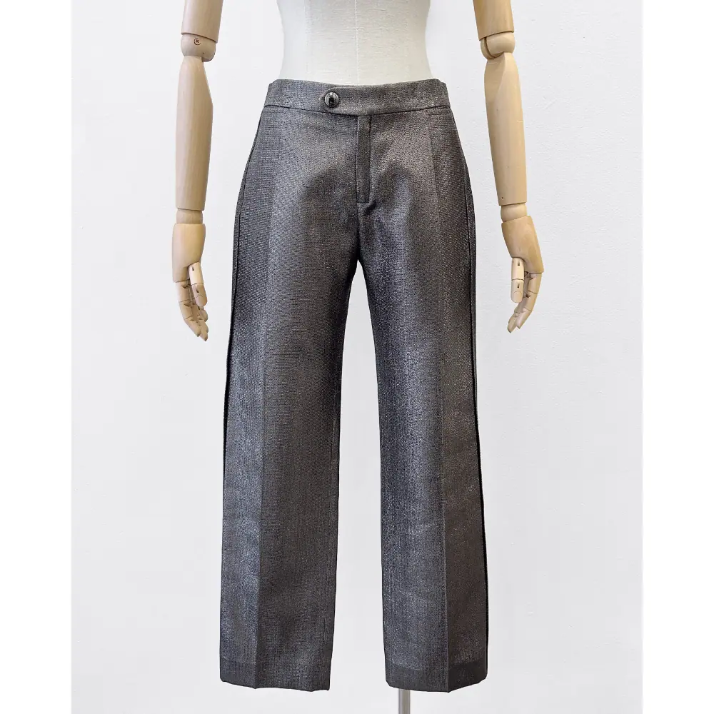 Chloé metallic straight leg pants ~ Size 4