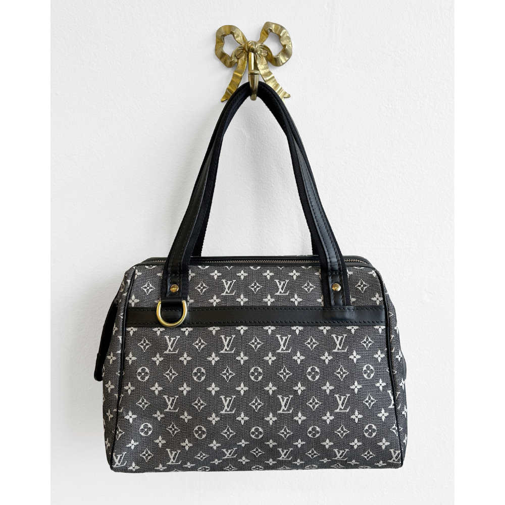 Louis Vuitton 2005 Mini Lin Josephine PM bag in navy & white