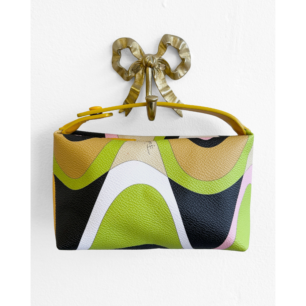 Pucci multicolour coated canvas pouch/purse