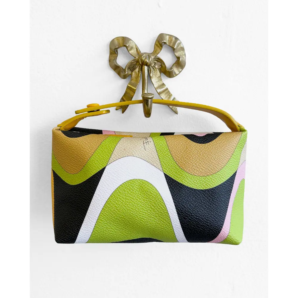 Pucci multicolour coated canvas pouch/purse