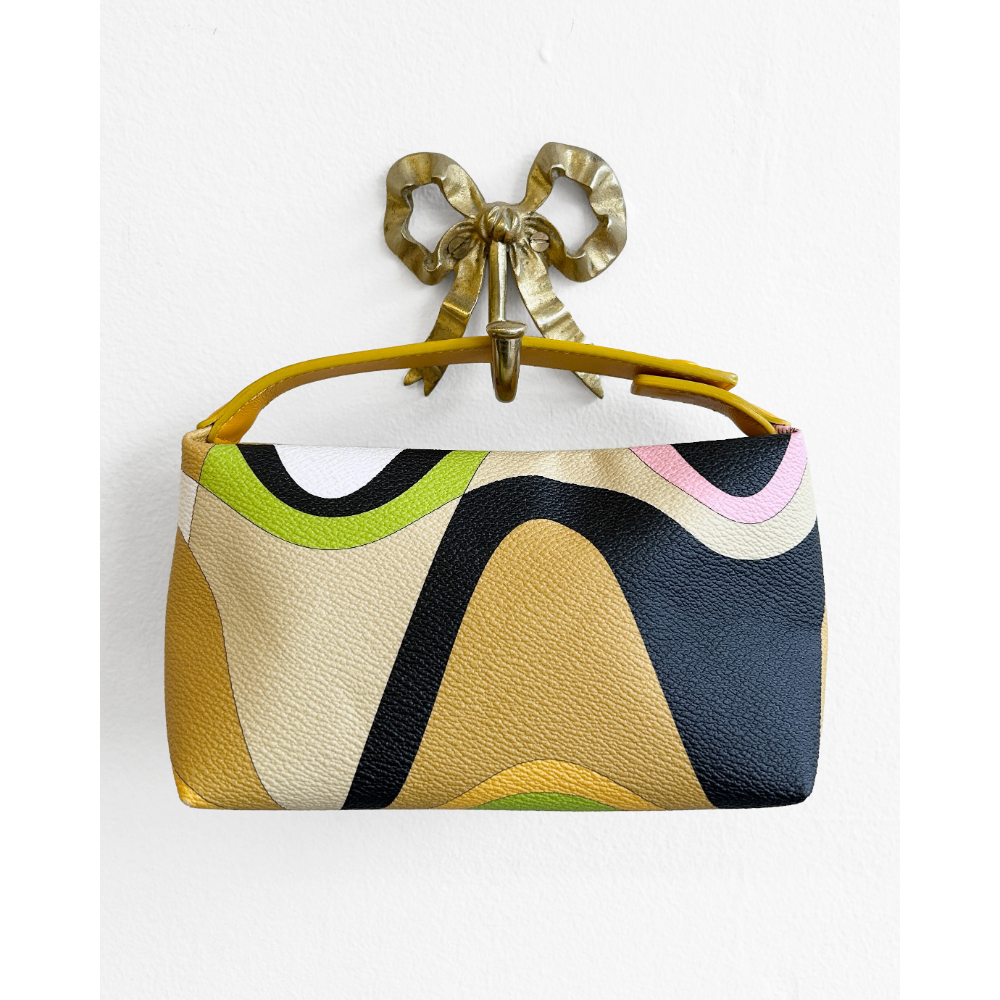 Pucci multicolour coated canvas pouch/purse
