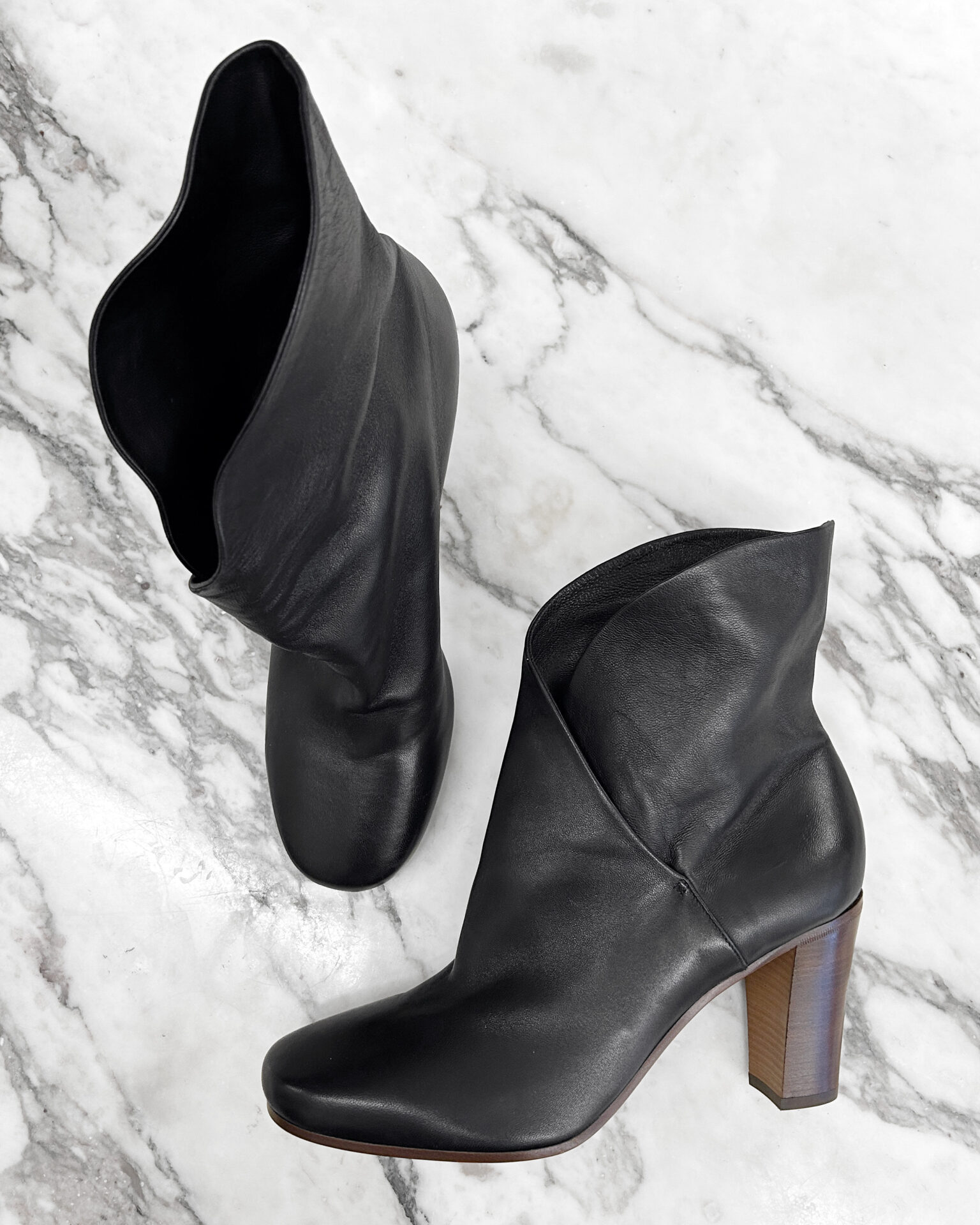 Celine booties with brown heel