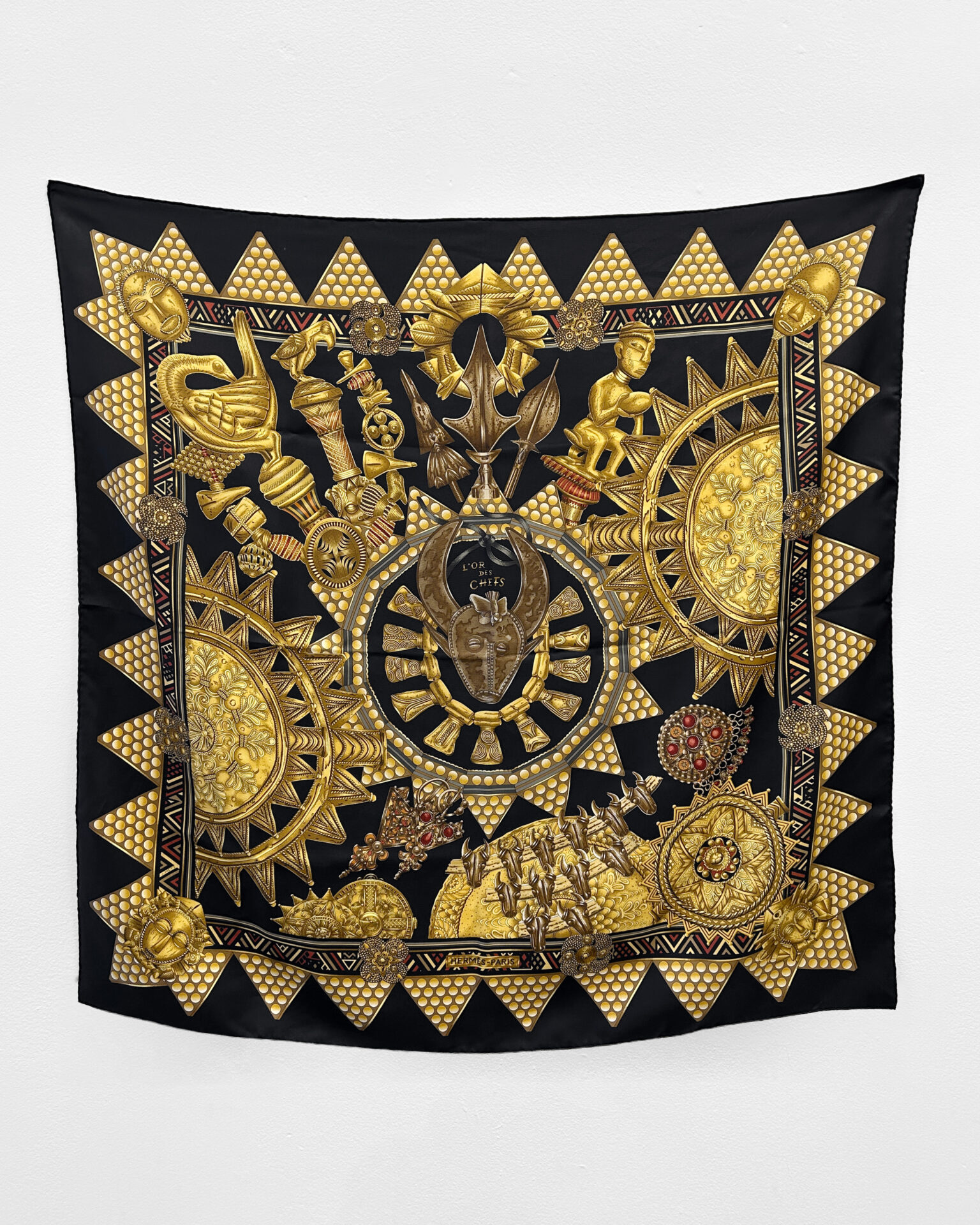 Hermès L'Or des Chefs silk scarf