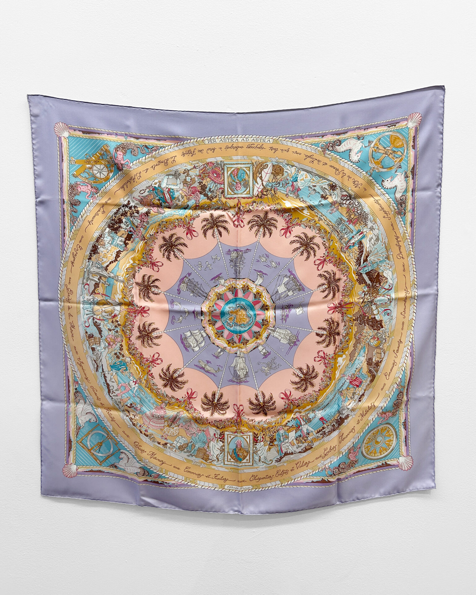 Hermès Per Astra Ad Astra silk scarf