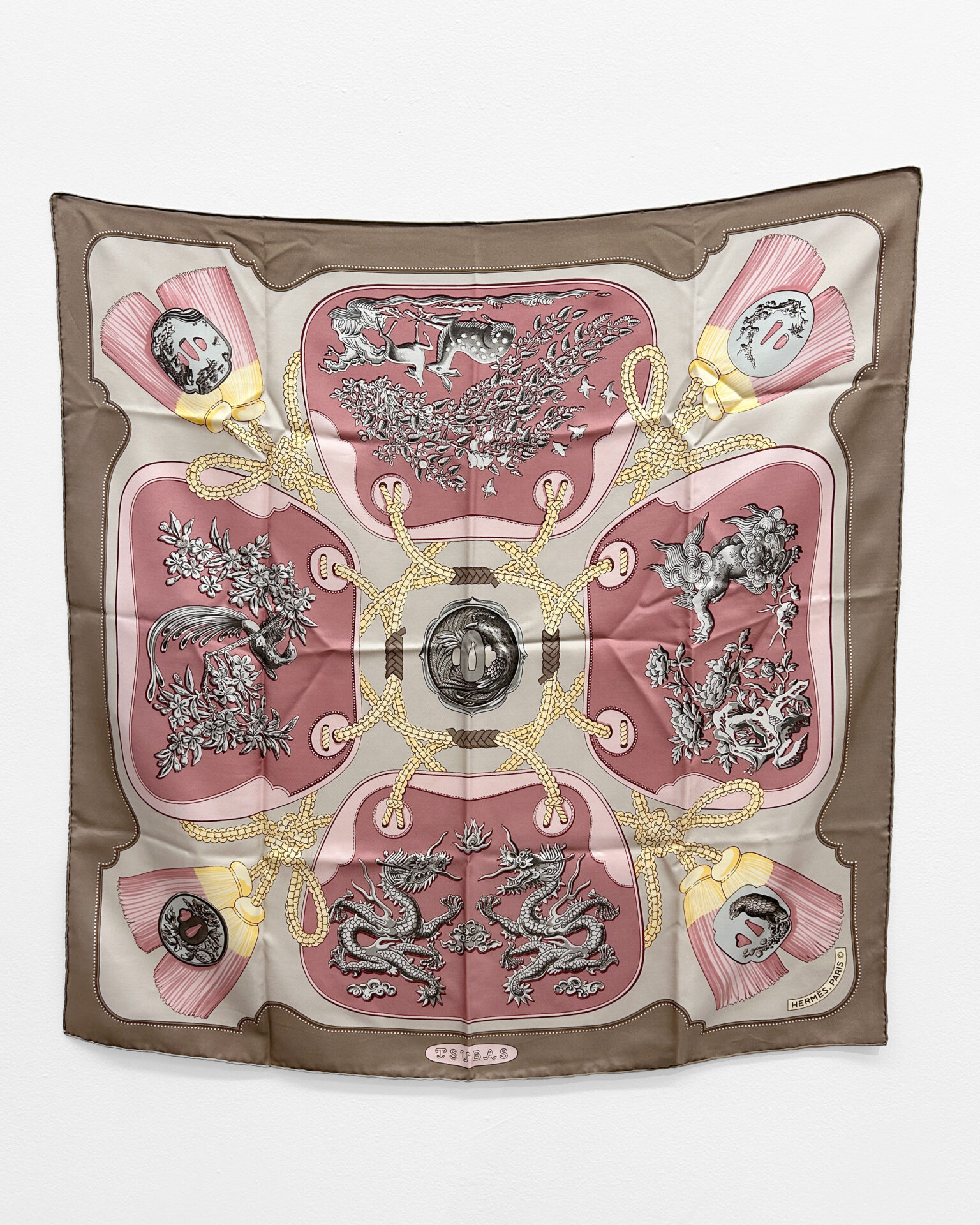 Hermès Tsubas silk scarf
