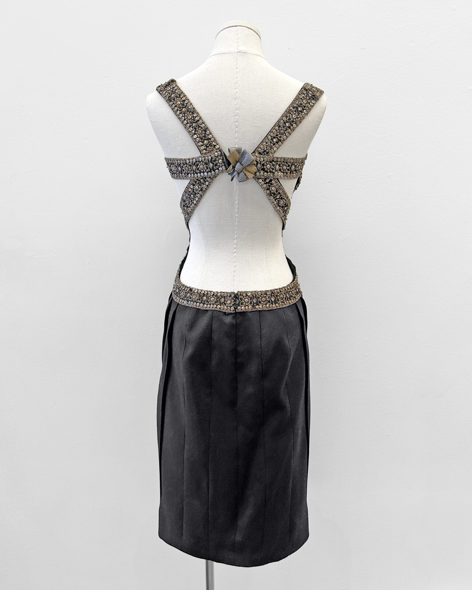 Alexander McQueen 2003 black backless beadwork dress
