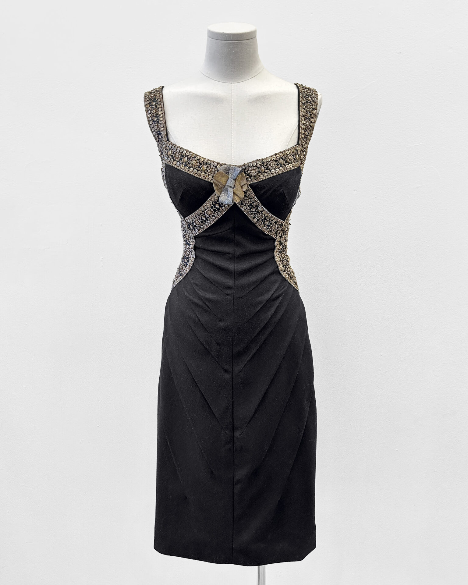 Alexander McQueen 2003 black backless beadwork dress