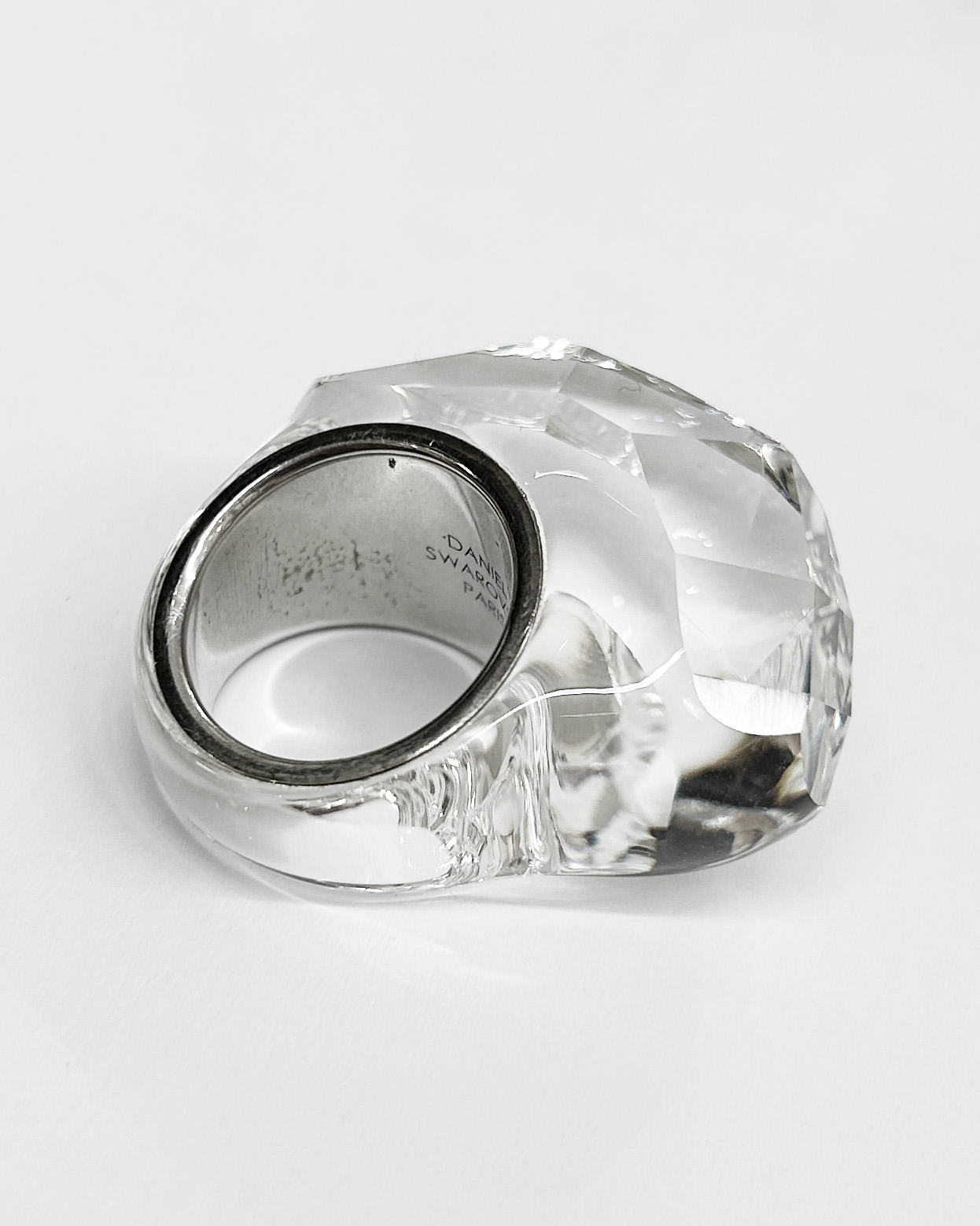 Swarovski large clear crystal ring