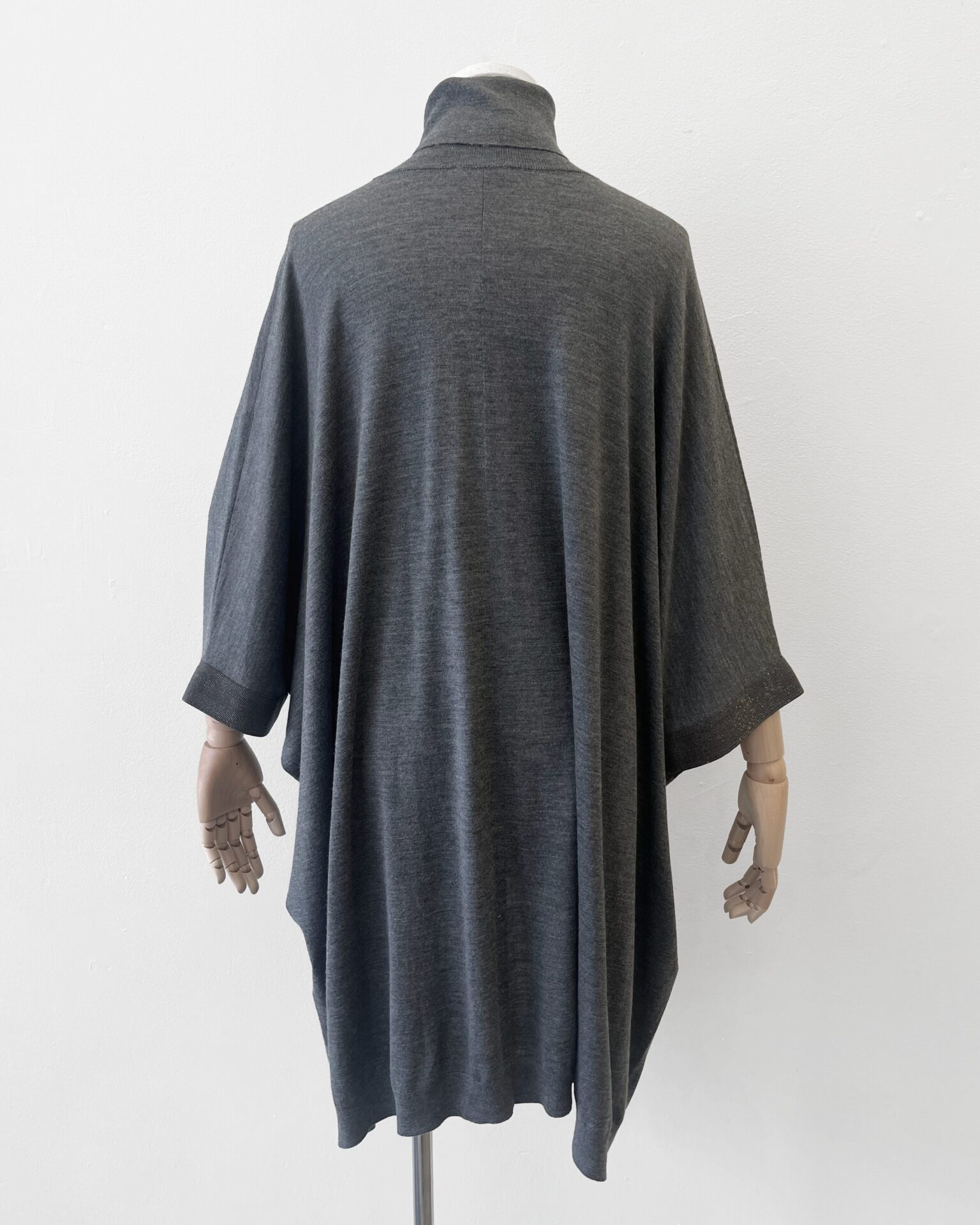Brunello Cucinelli Grey Oversized Wool & Cashmere Tunic