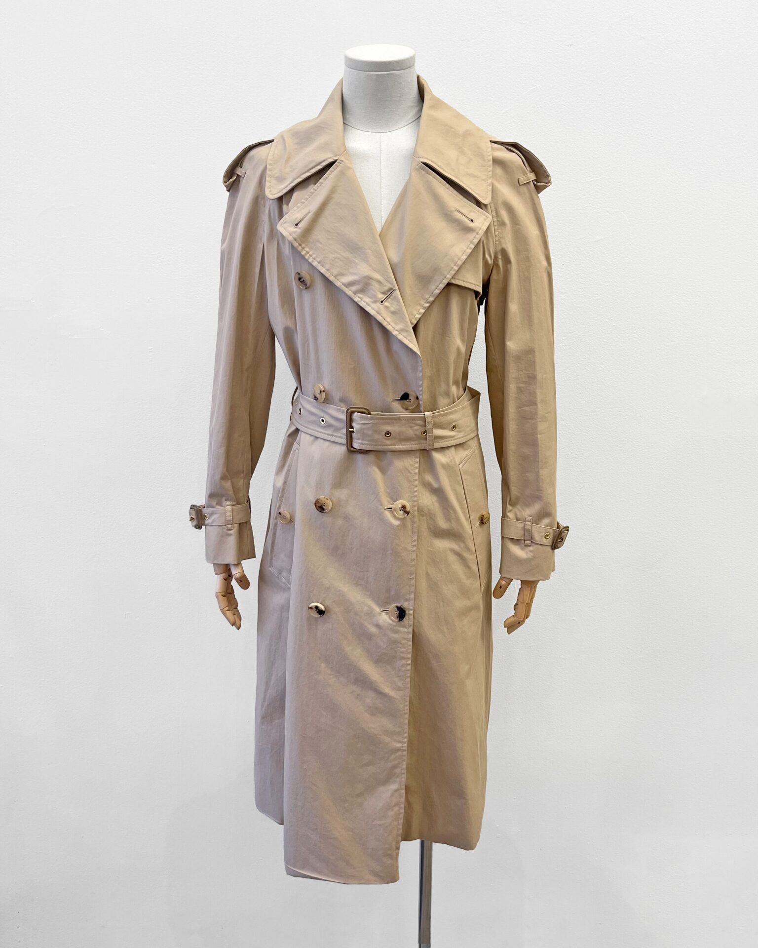 Burberry classic belted trench coat with removable down collar