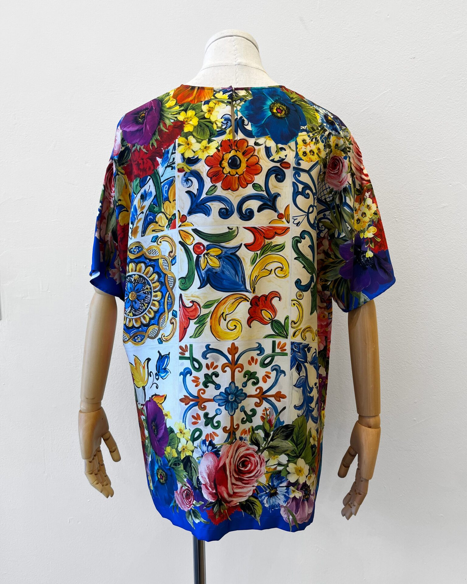 Dolce & Gabbana Majolica tile print silk blouse