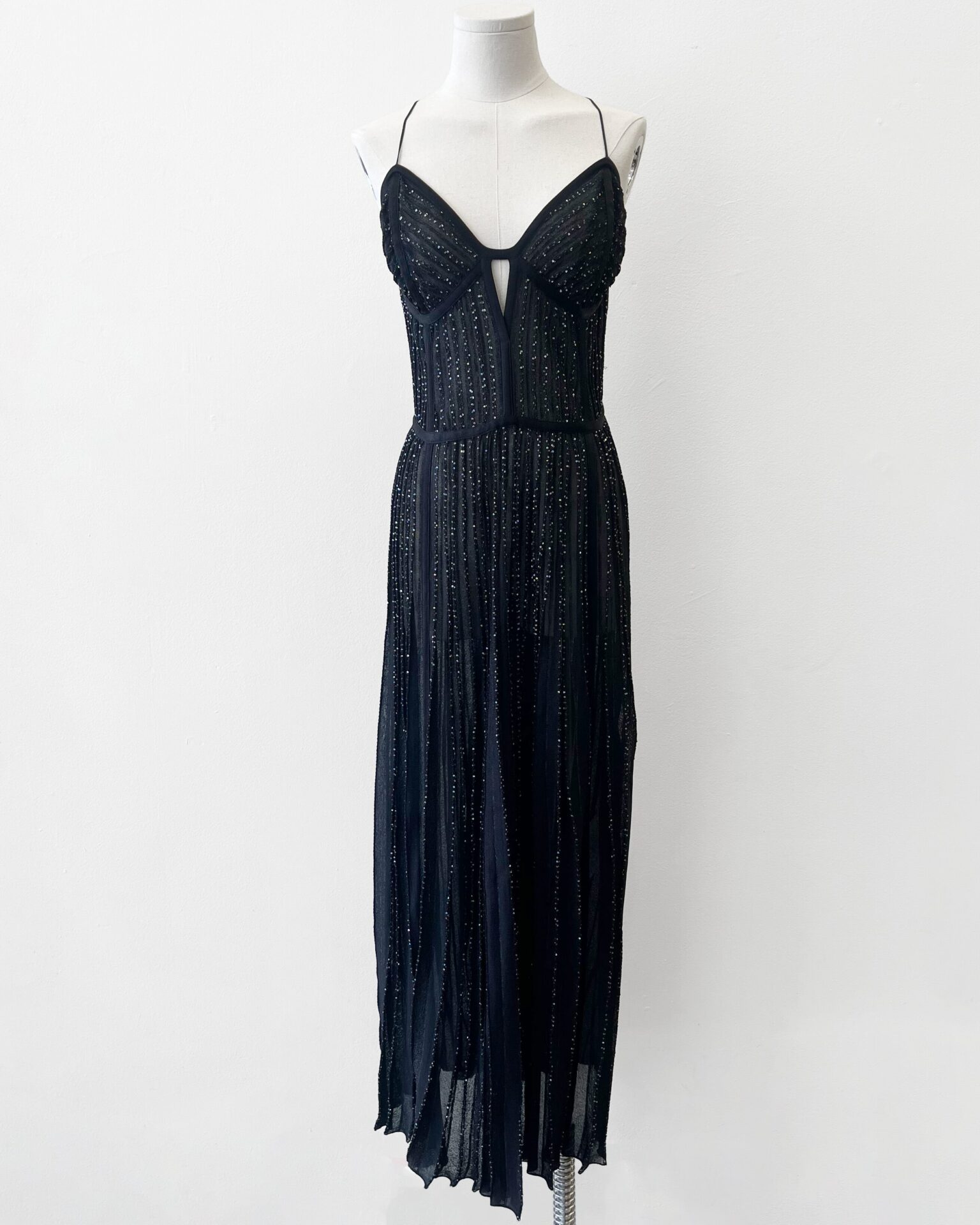 Missoni black knit sequined gown