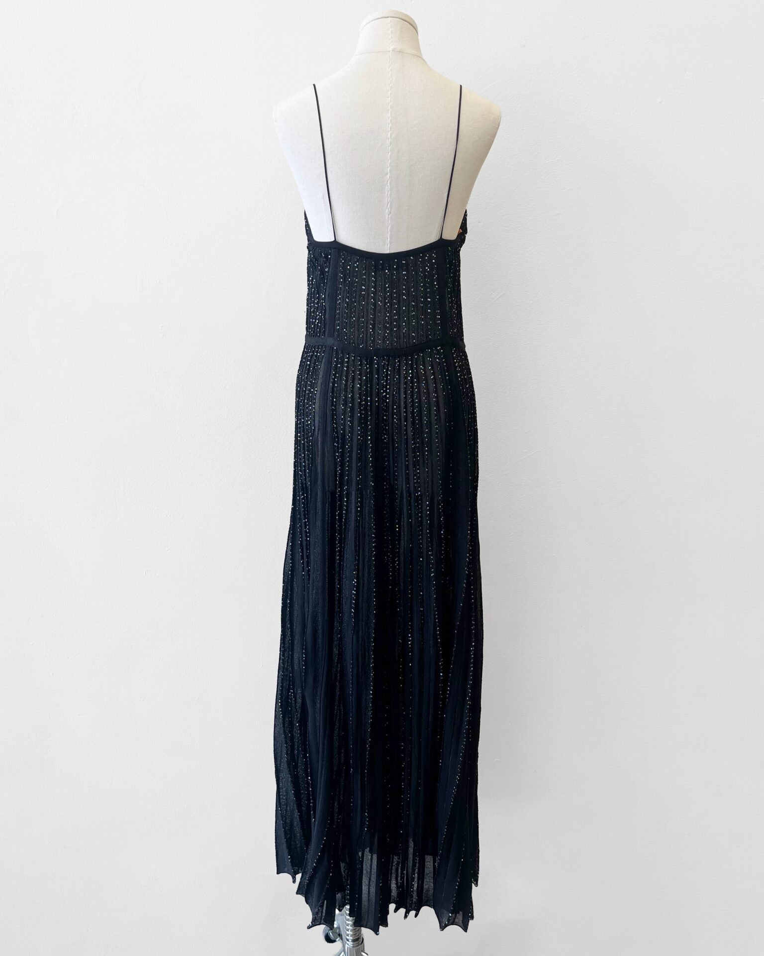 Missoni black knit sequined gown