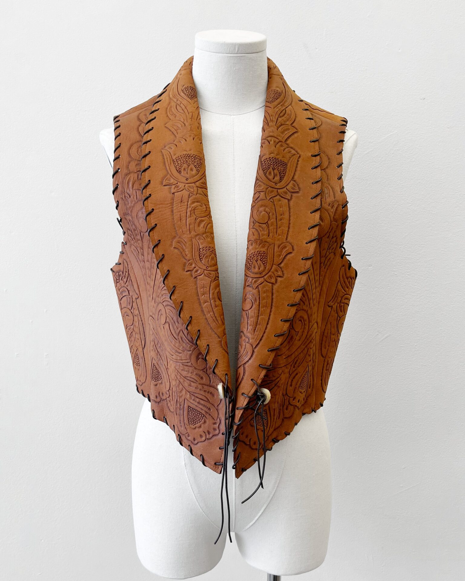 Ralph Lauren Country Tooled Leather Vest