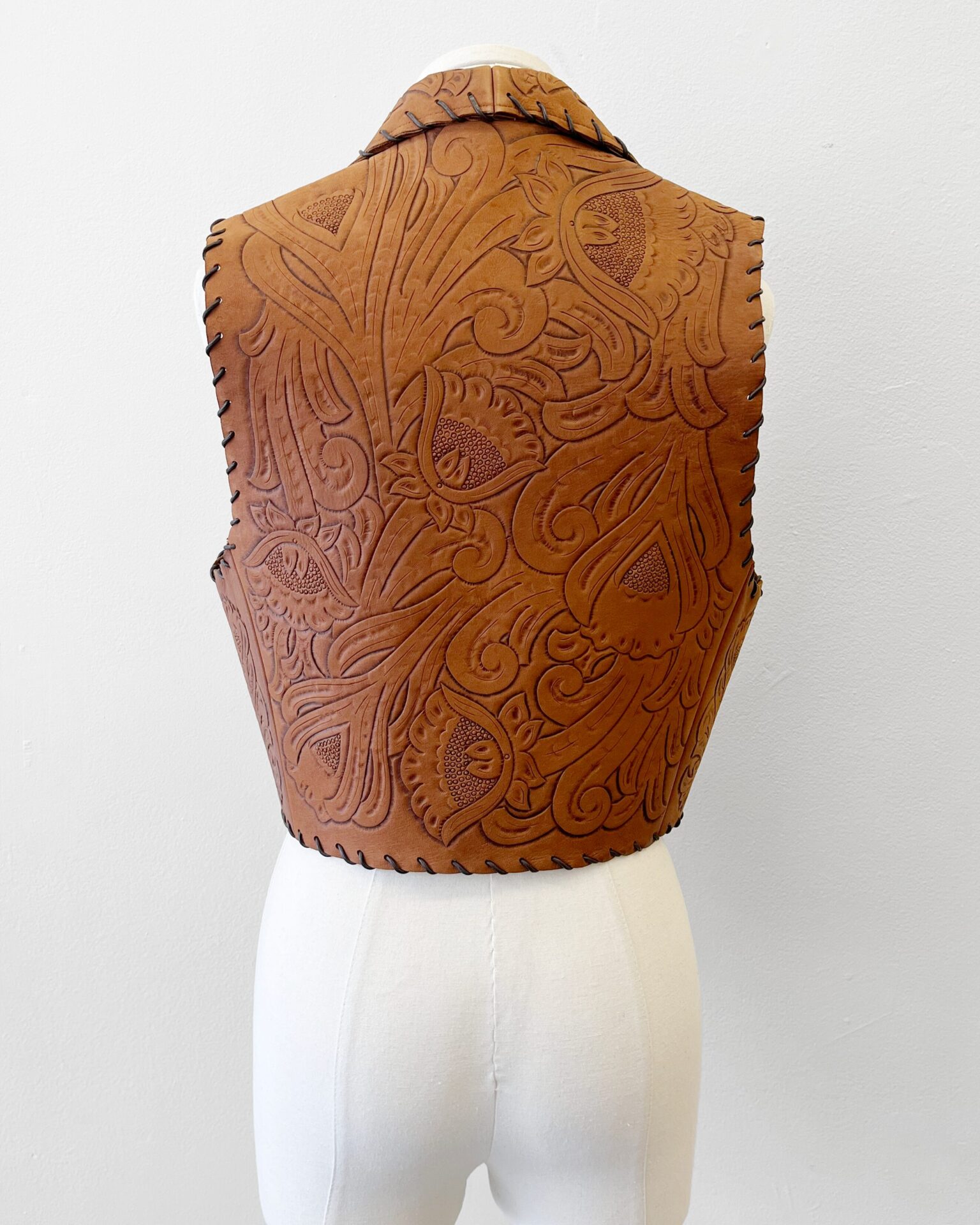 Ralph Lauren Country Tooled Leather Vest
