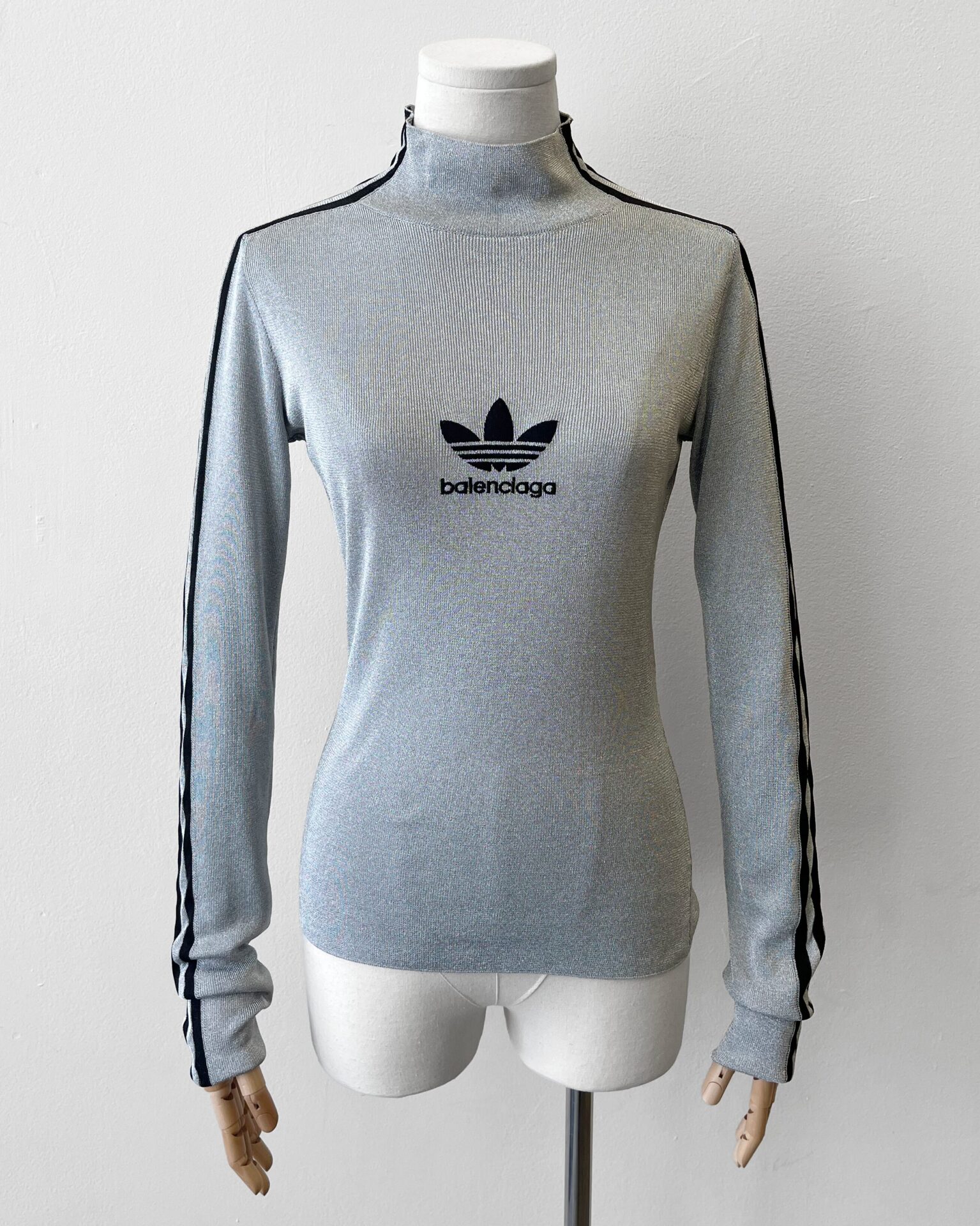 Balenciaga X Adidas silver knit longsleeve