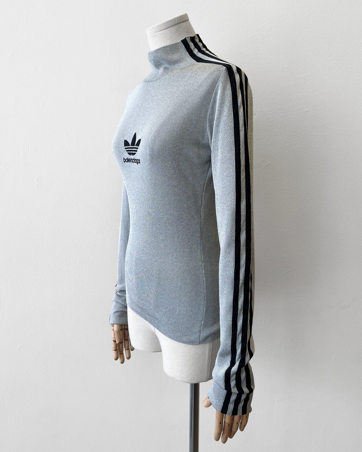Balenciaga X Adidas silver knit longsleeve