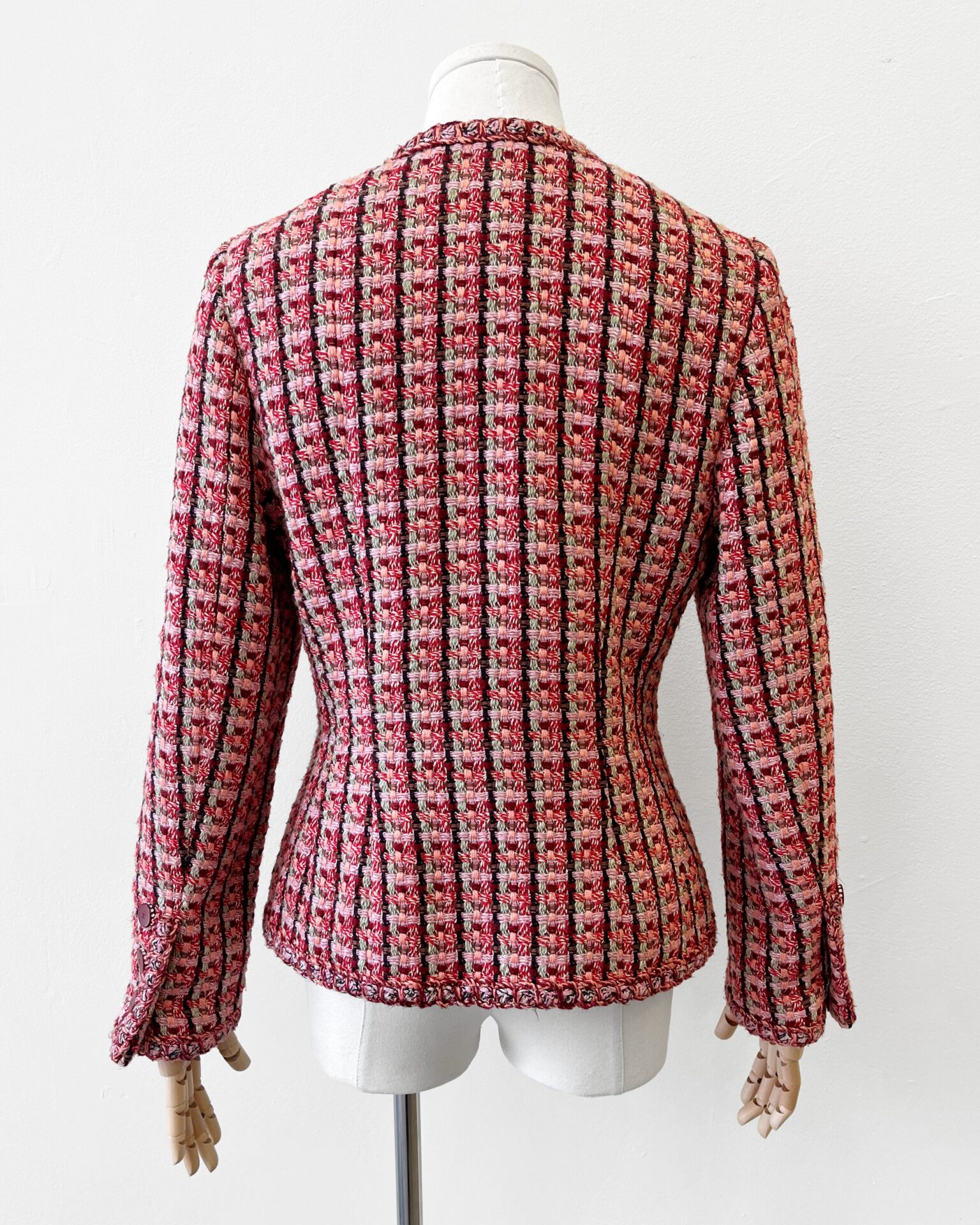 Chanel 2002 pink/red tweed jacket