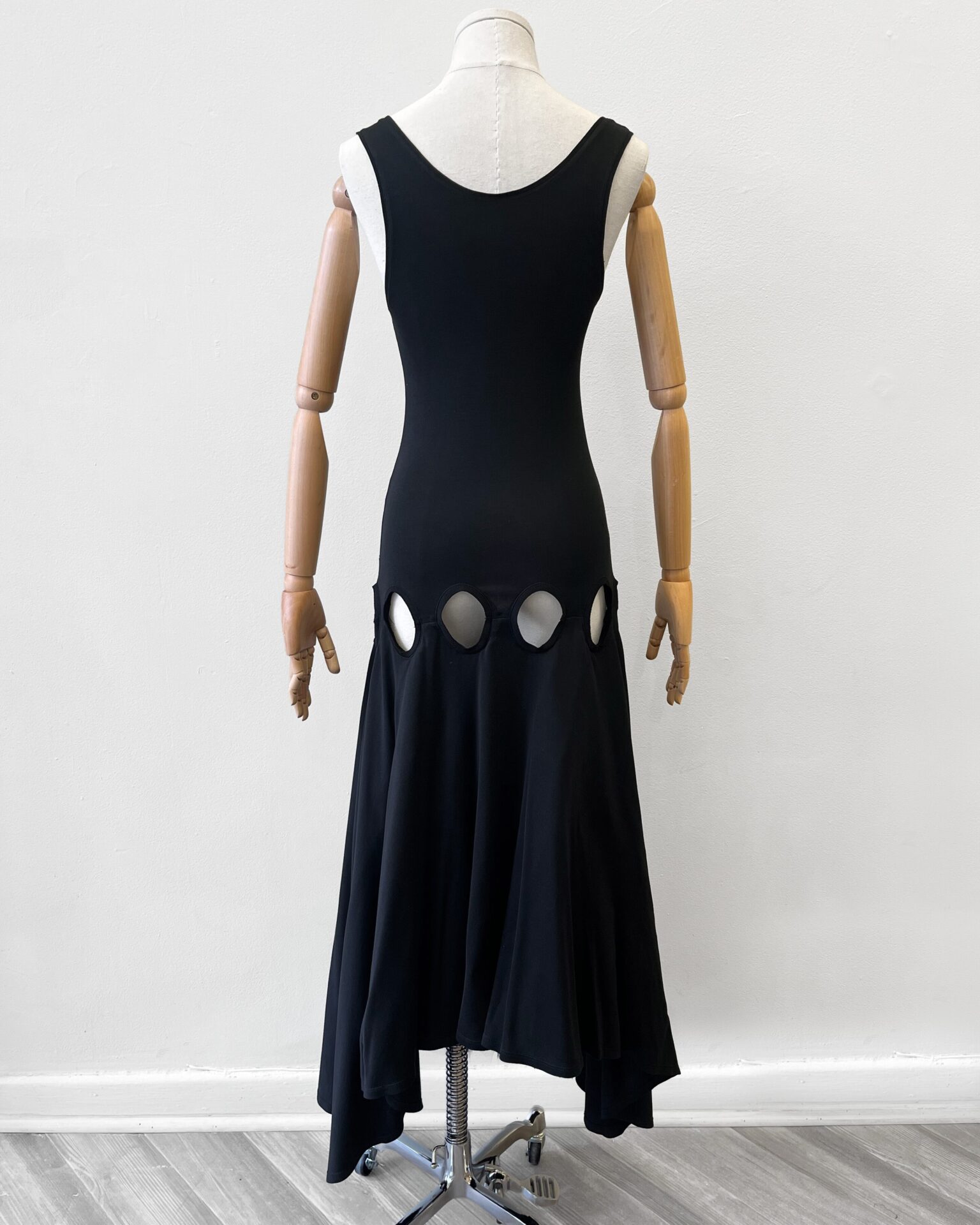 Alexander McQueen cotton jersey cut out gown