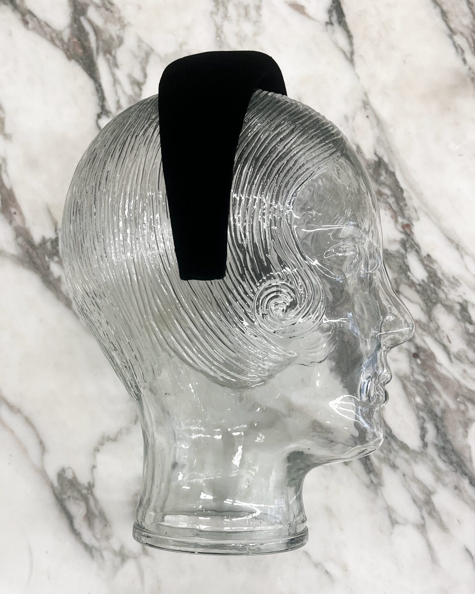 Prada black velvet thick headband