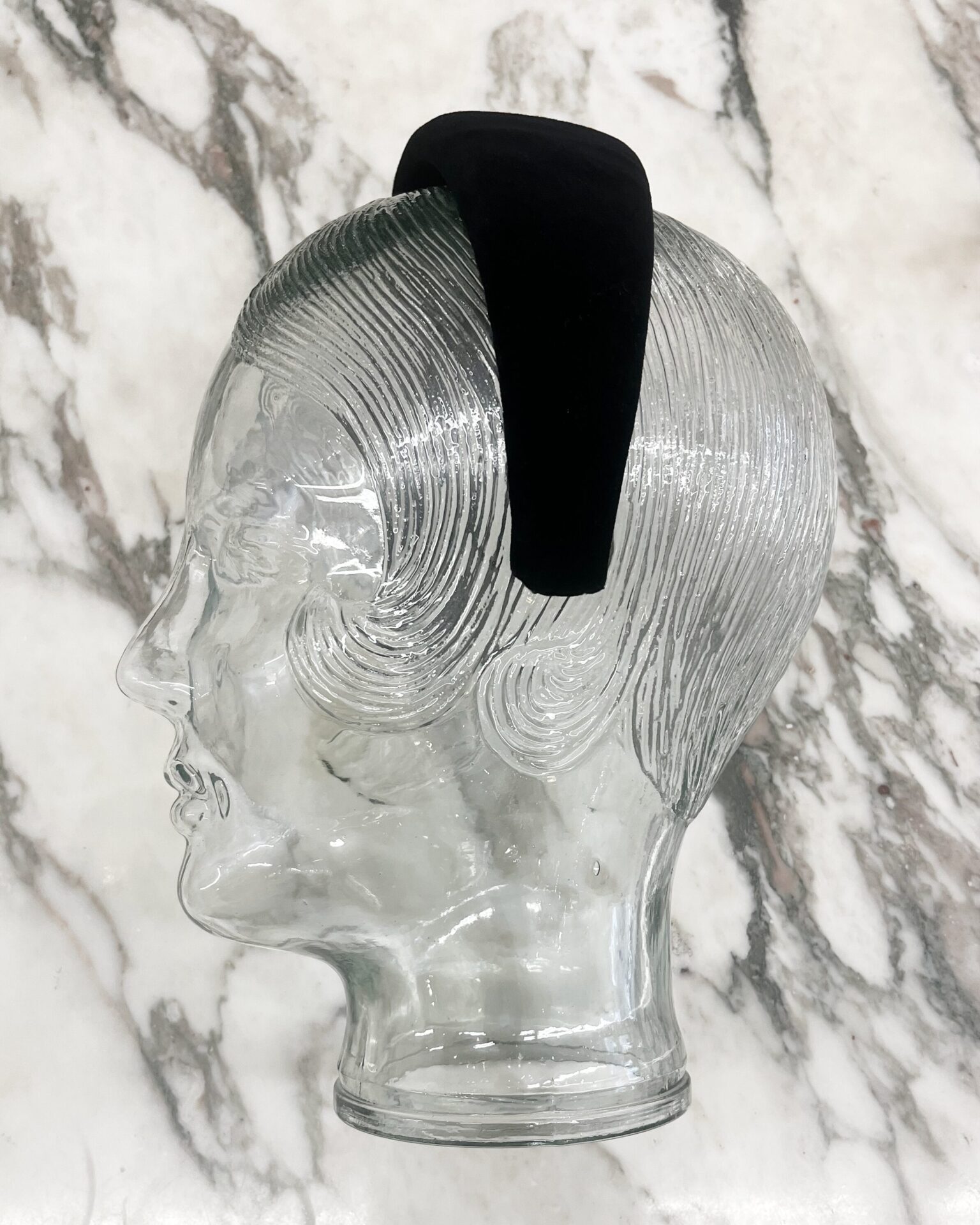 Prada black velvet thick headband