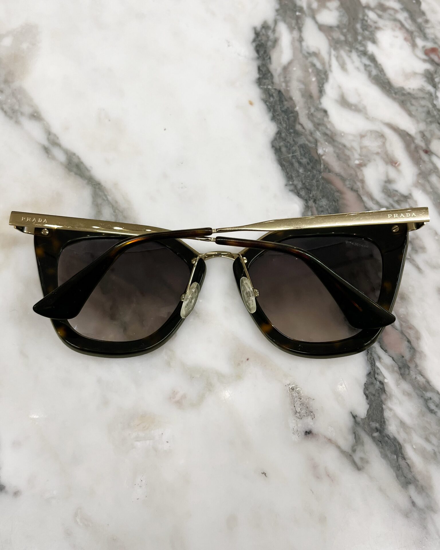 Prada SPR535 tortoiseshell cat eye sunglasses