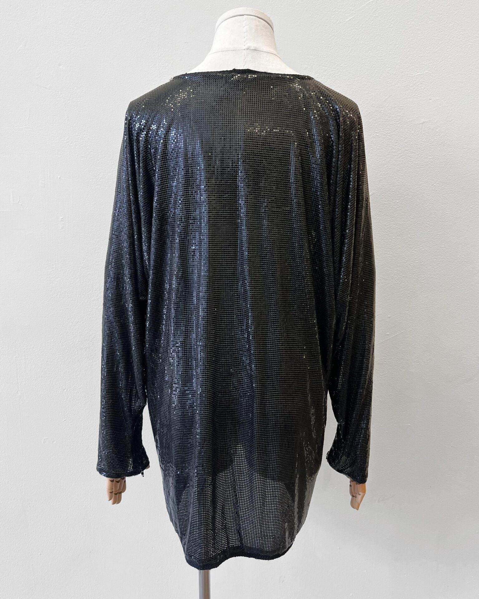 Whiting & Davis 1980's black metal mesh jacket