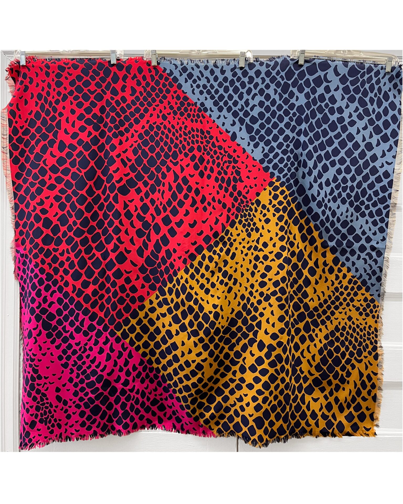 Yves Saint Laurent silk scarf/wrap in multicolour scale print